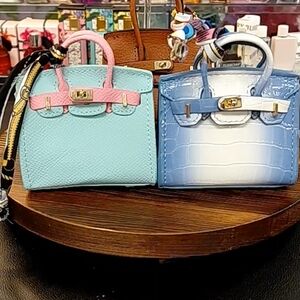 Stylish Pink and Blue Mini Handbags